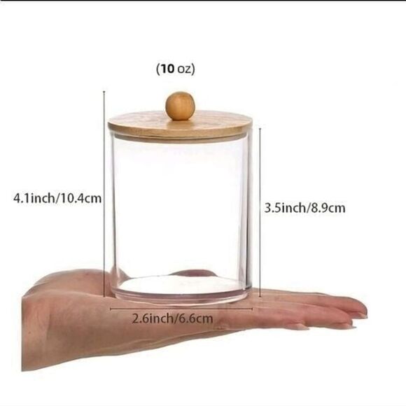 3 pc. Wooden Lid Storage Cup Set NWT - Picture 6 of 8